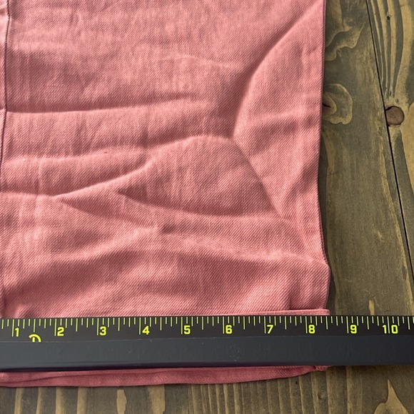 Aerie Linen Blend Red Rust Overalls Womens Size L Straight Leg Pockets Casual - Picture 11 of 11